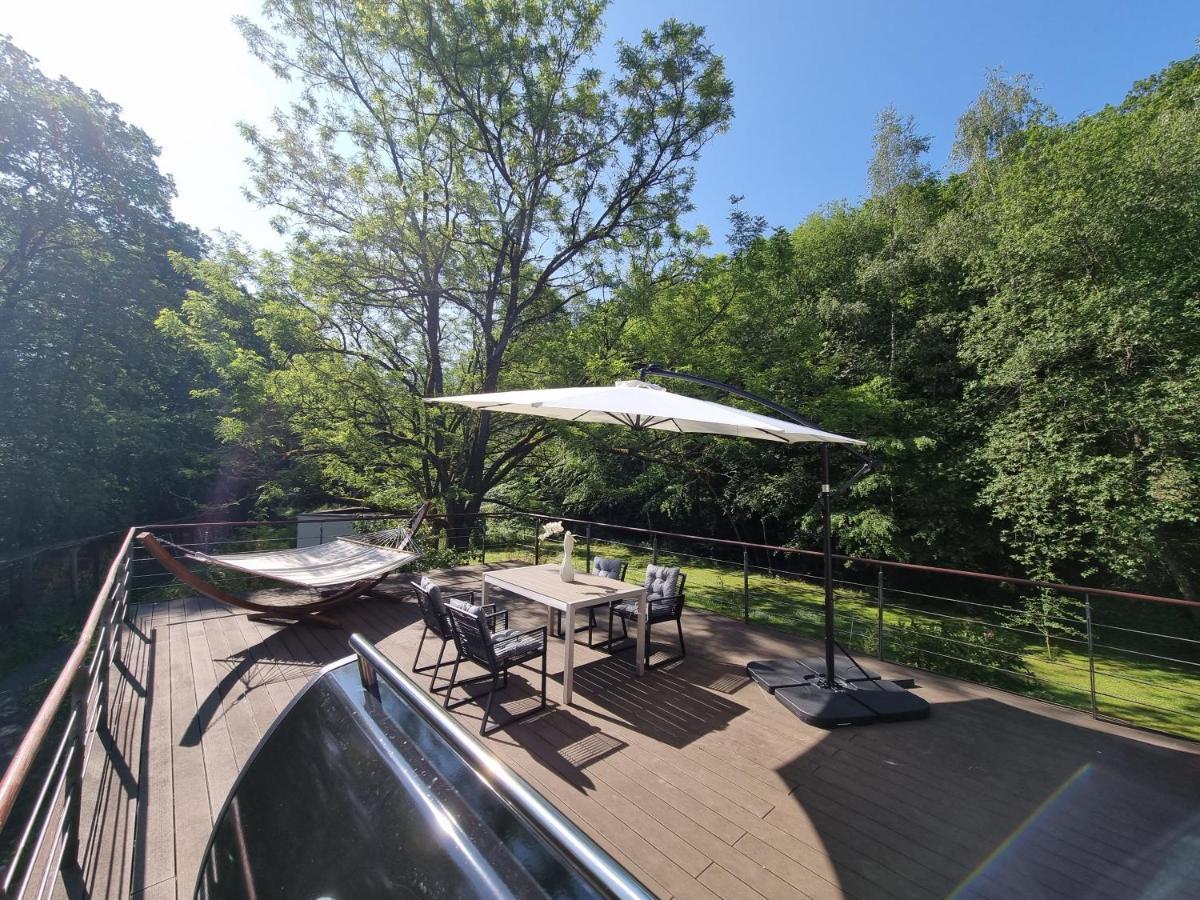 5 Sterne Bahnhoftraum, Appartement "Waldliebe" 133Qm, Grosse Terrasse 70Qm, Qr Code Scannen Fuer Virtuellen Rundgang, Premium Ausstattung Braunfels Bagian luar foto